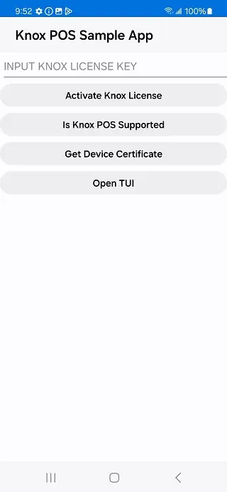 Screenshot Samsung Knox mPOS Enabler 1