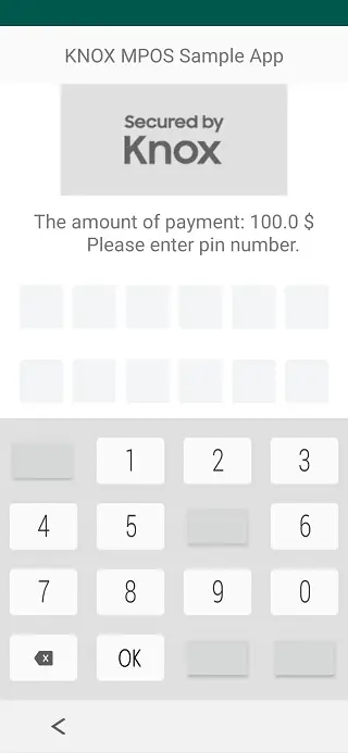 Screenshot Samsung Knox mPOS Enabler 2