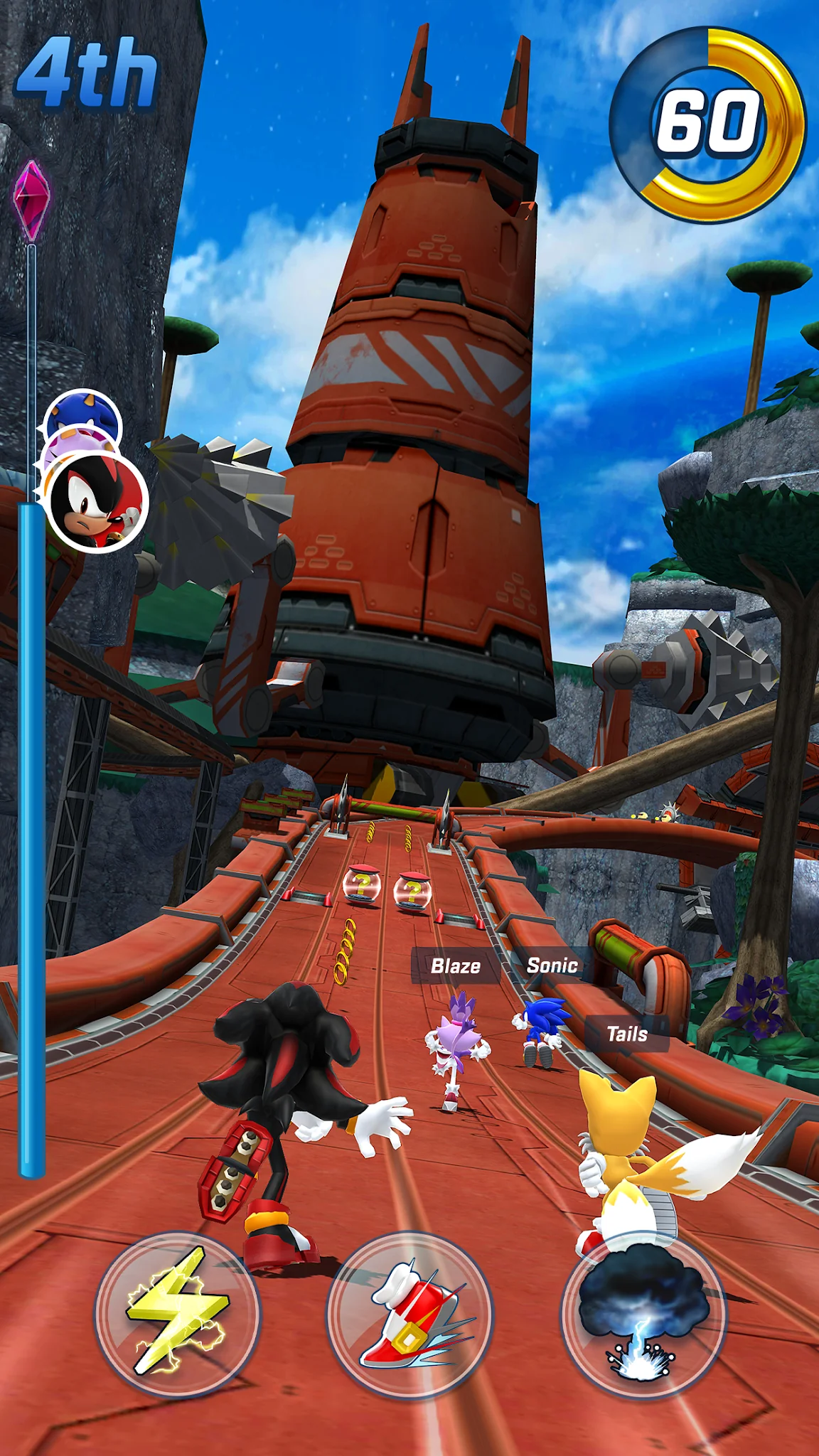 Snímek obrazovky Sonic Forces - Běžecká bitva 2