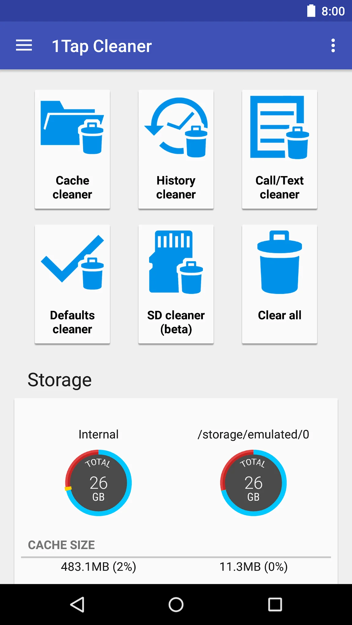 Screenshot 1Tap Cleaner (Deutsch) 1