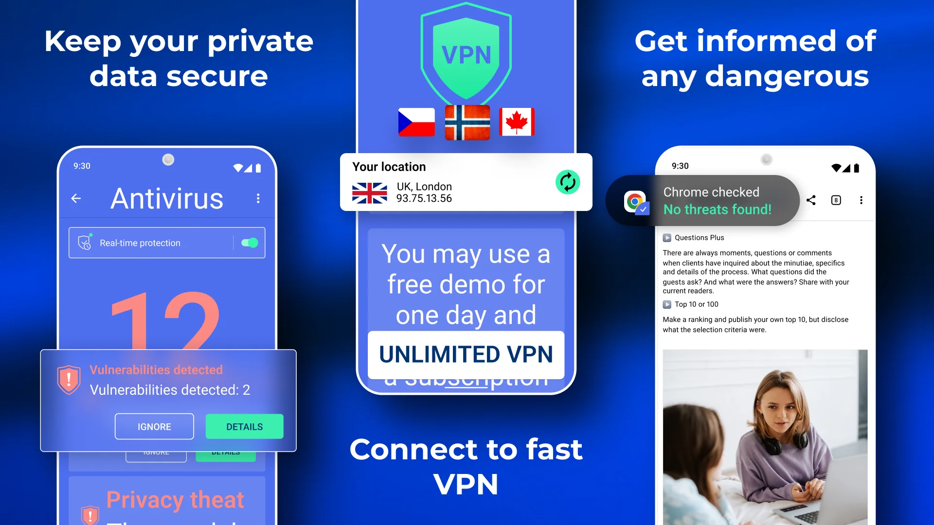 Schermata Antivirus - Cleaner + VPN 2