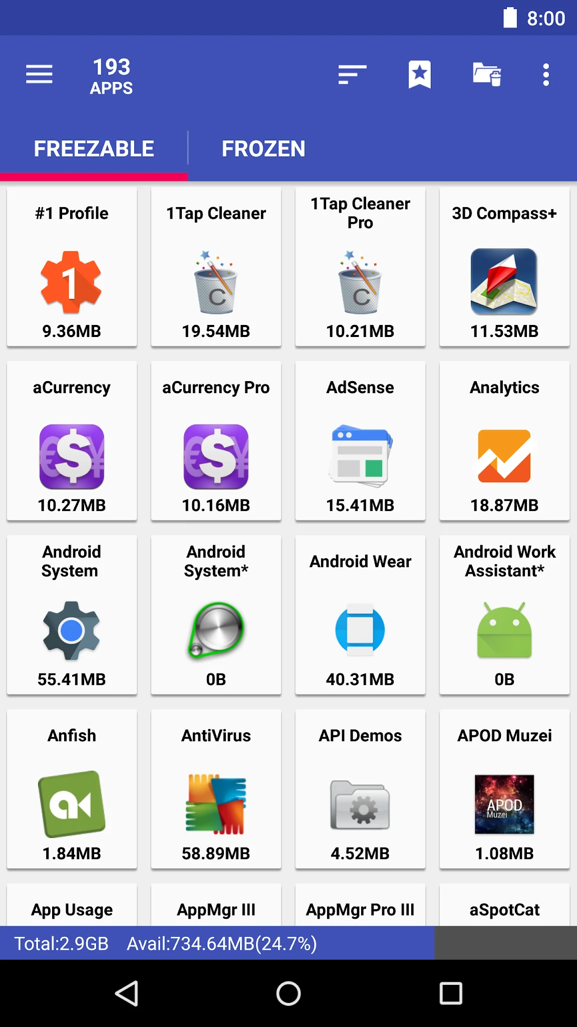 Screenshot AppMgr III (App 2 SD) 3