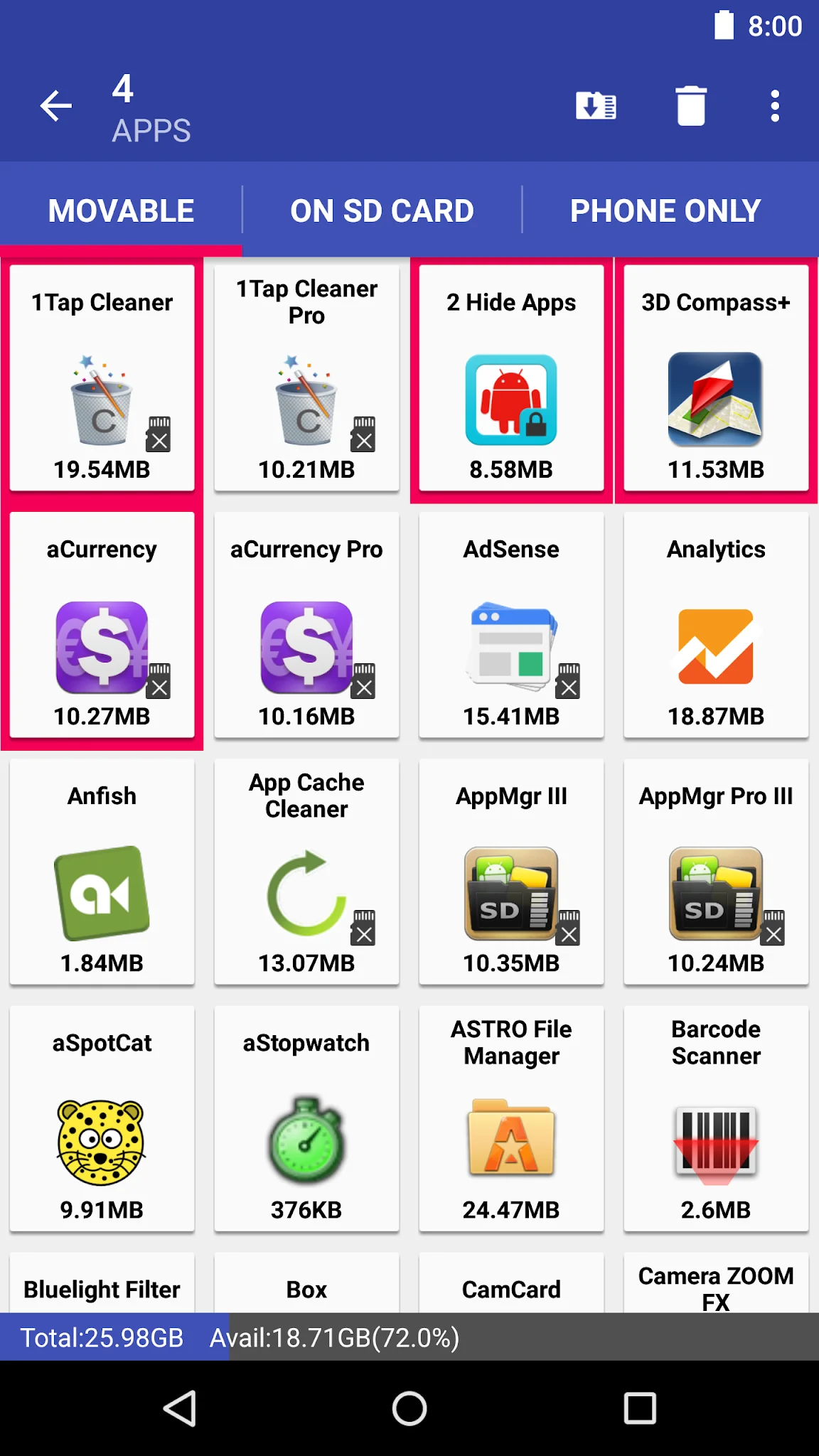 Screenshot AppMgr III (App 2 SD) 7