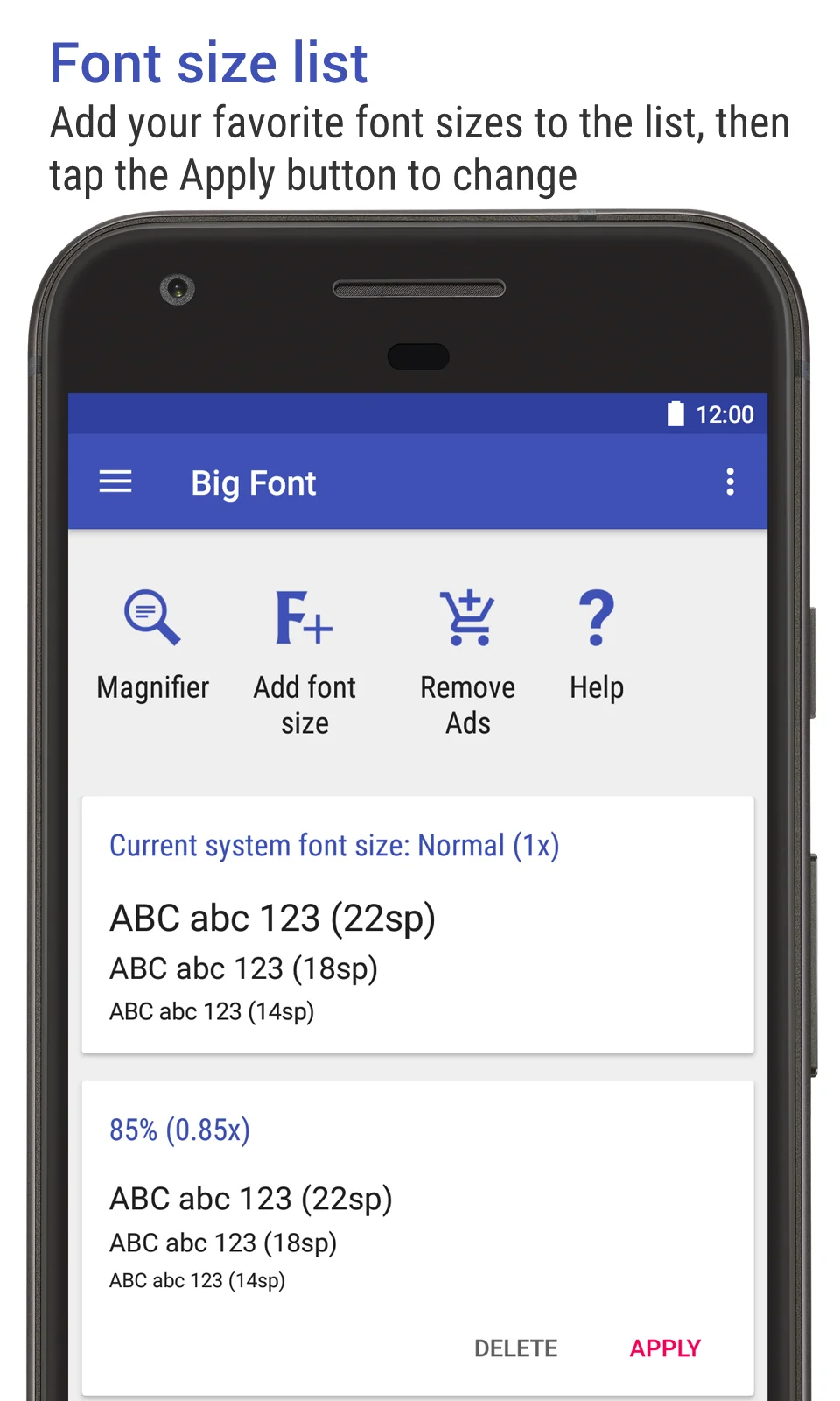 Captura de pantalla Big Font (change font size) 5
