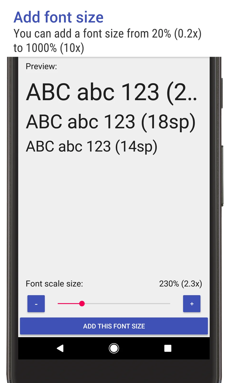 Captura de pantalla Big Font (change font size) 6