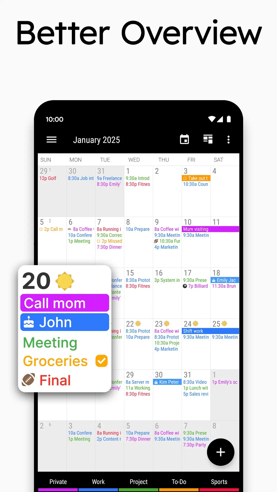 Schermata Calendario Business Agenda 2