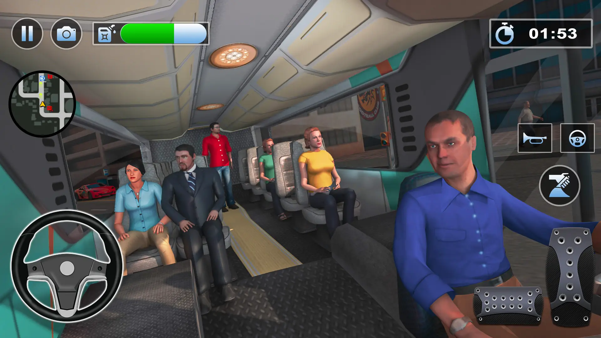 Снимка на екрана Bus Simulator : 3D Bus Games 2