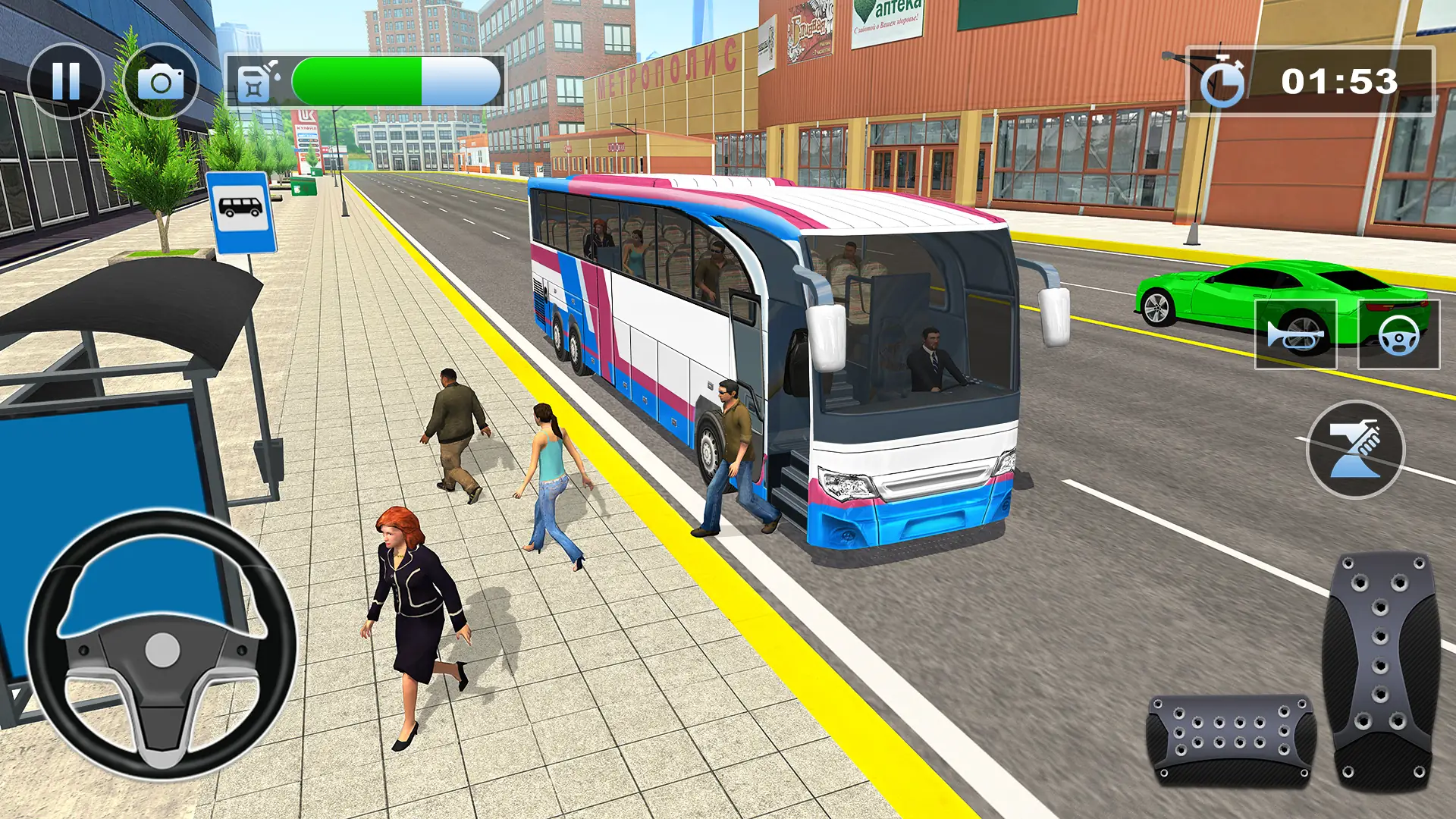 Снимка на екрана Bus Simulator : 3D Bus Games 4
