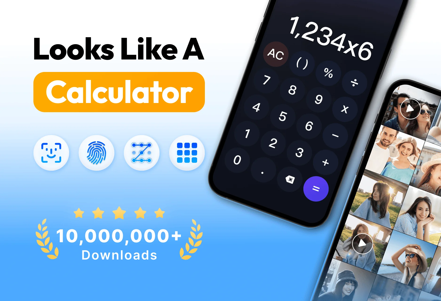 Tangkapan layar Kunci Kalkulator, Galeri Vault 1