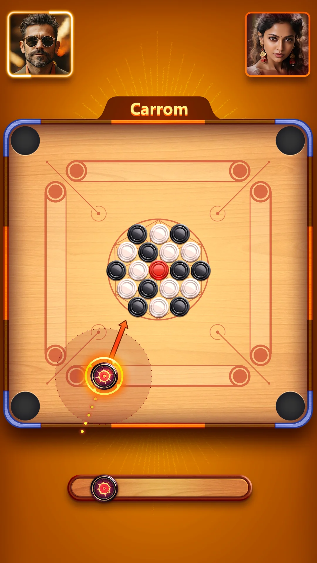 لقطة شاشة Carrom Go-Disc Board Game %د