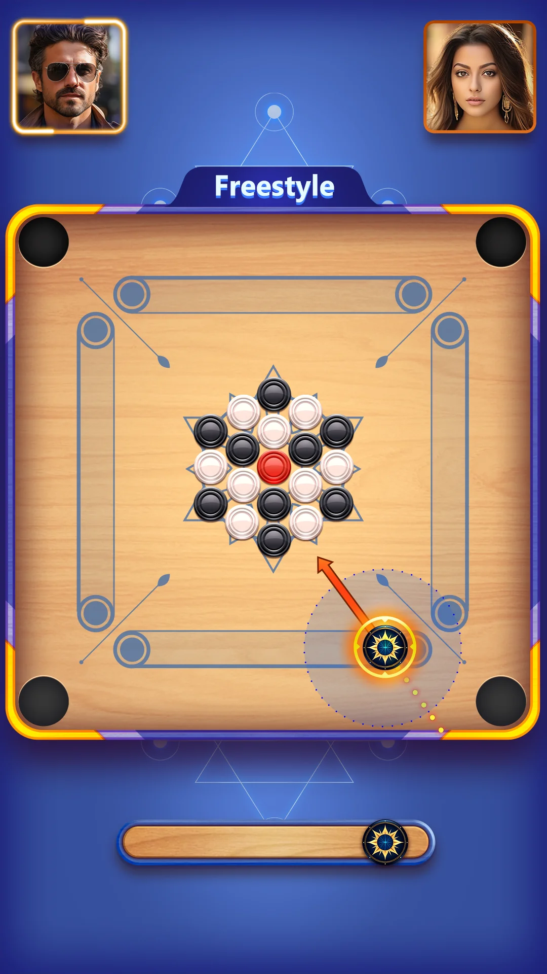 لقطة شاشة Carrom Go-Disc Board Game %د