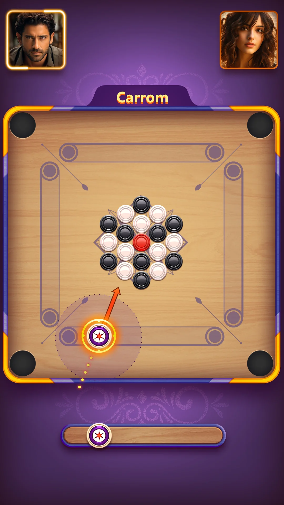 لقطة شاشة Carrom Go-Disc Board Game %د