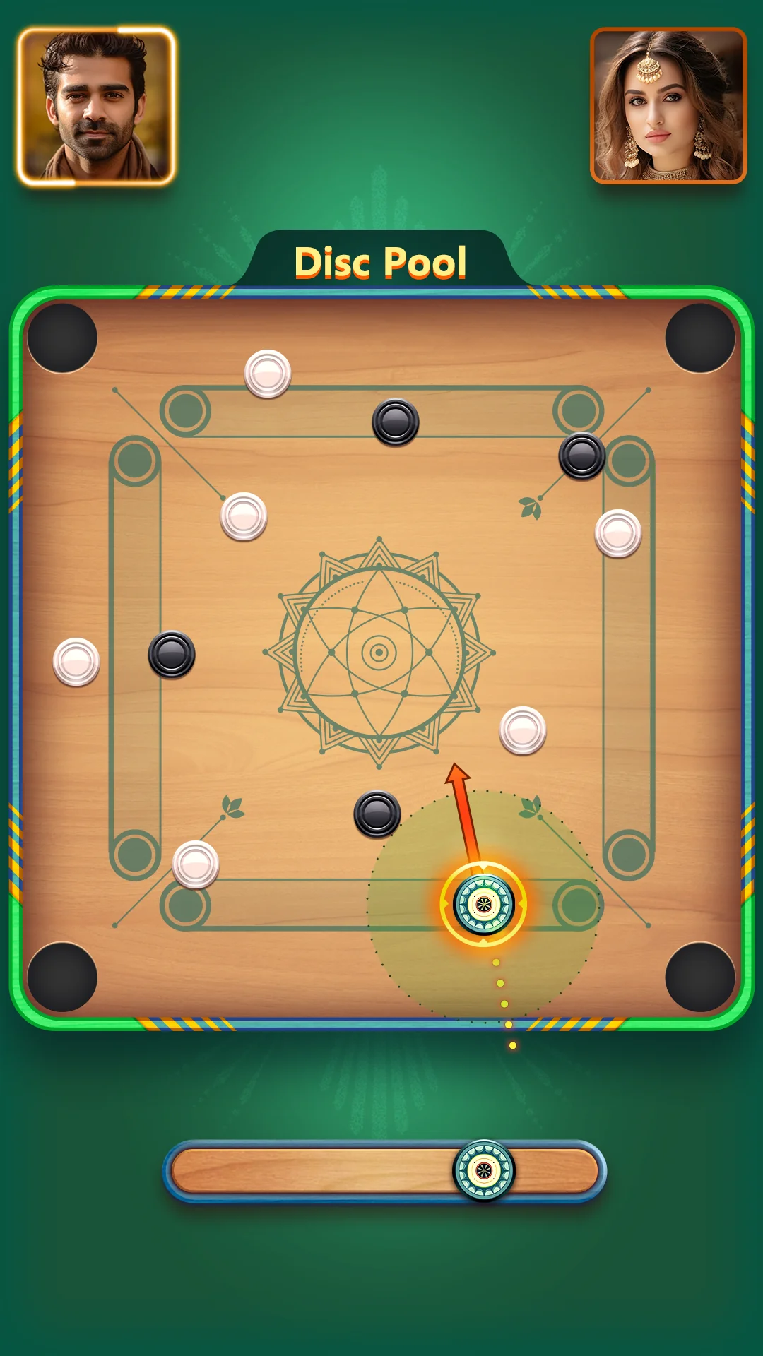 لقطة شاشة Carrom Go-Disc Board Game %د