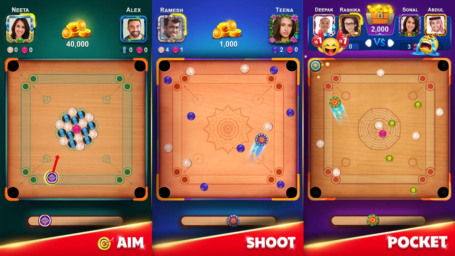 Скриншот Carrom King 1