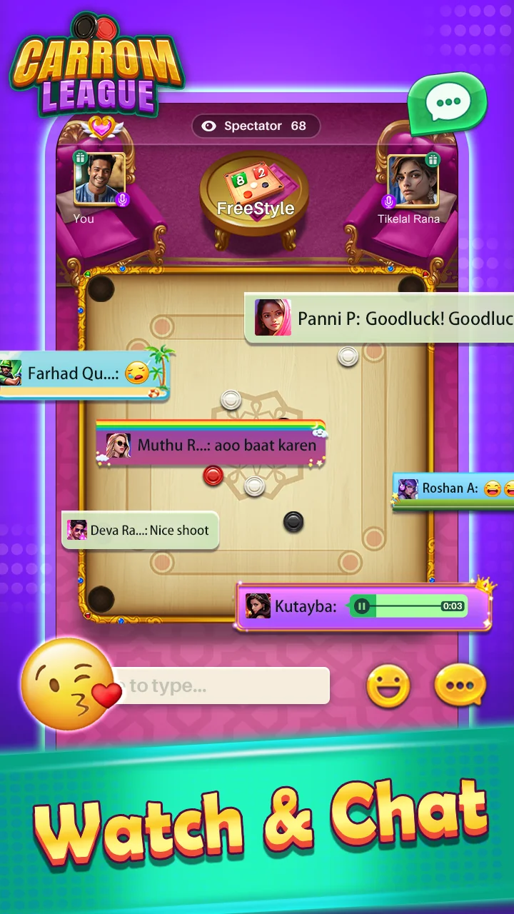 Ekran Görüntüsü Carrom League: Friends Online 2