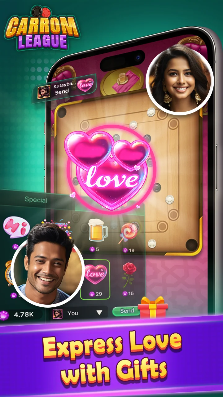Ekran Görüntüsü Carrom League: Friends Online 4