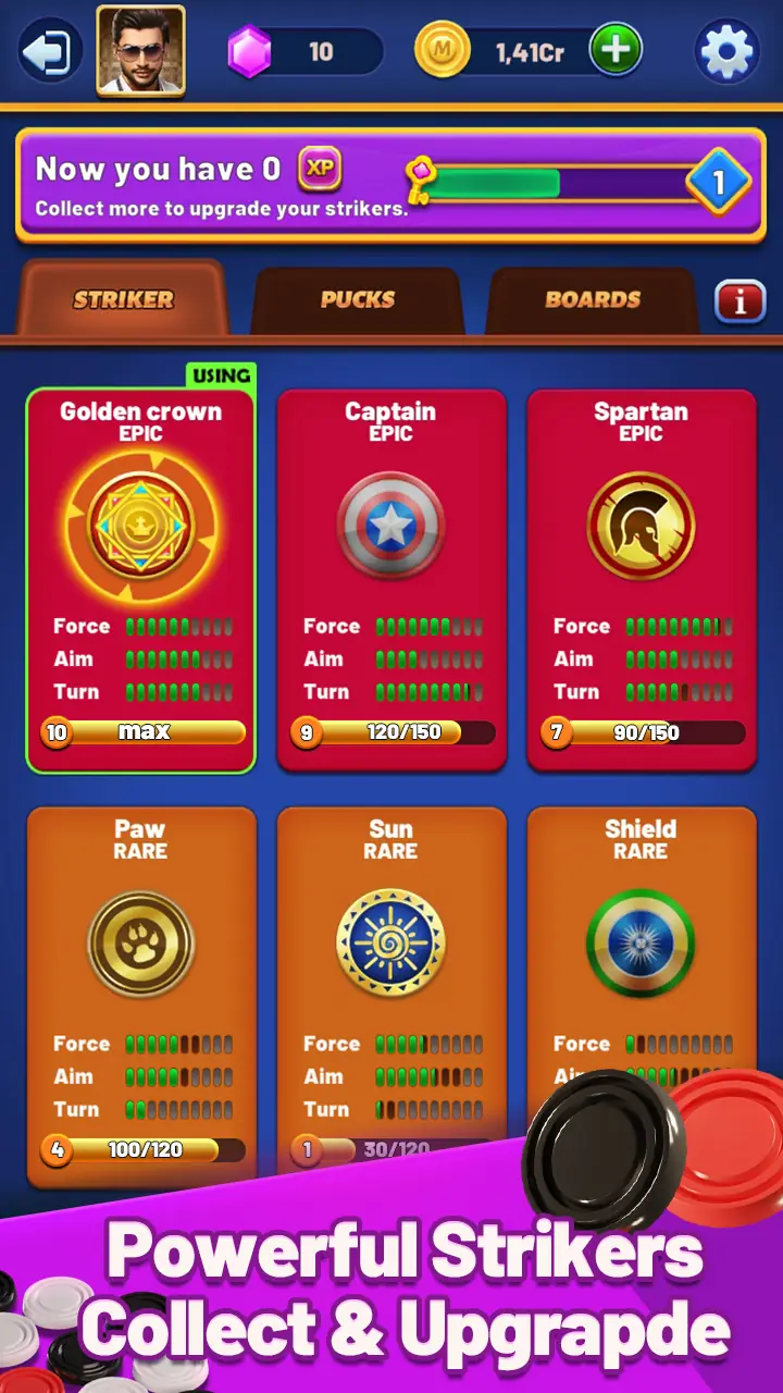 Скриншот Carrom Lite-Board Offline Game 3