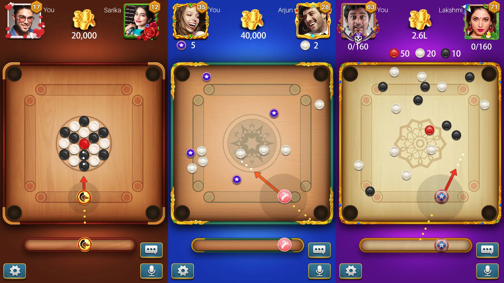Captura de pantalla Carrom Meta-Board Disc Game 1
