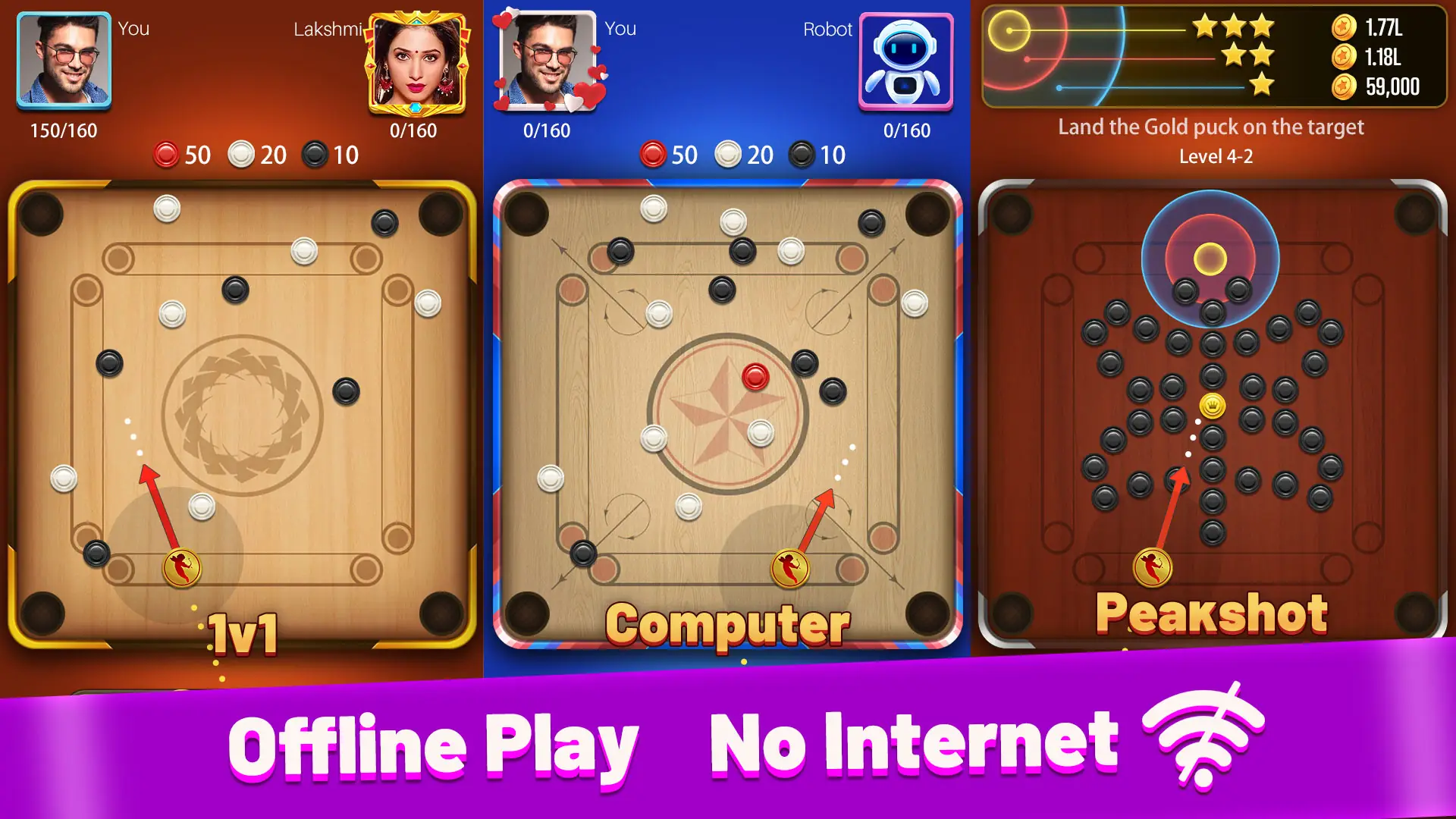 Captura de pantalla Carrom Meta-Board Disc Game 2