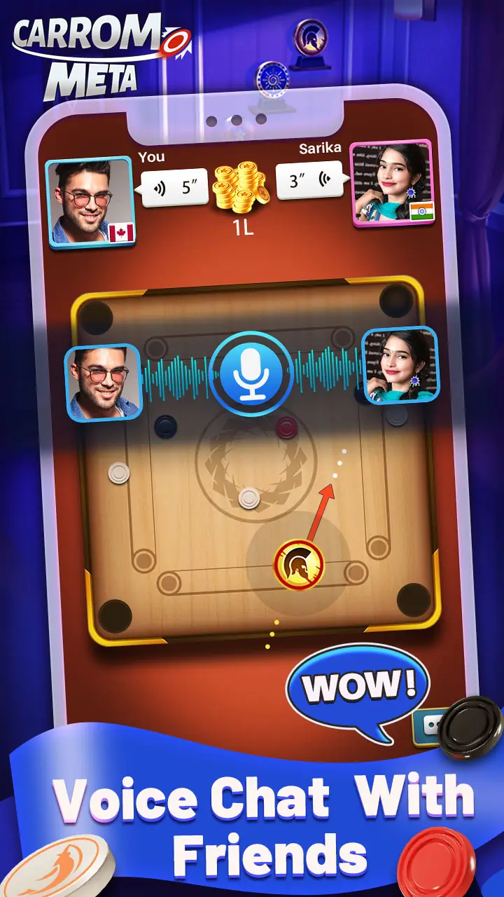 Captura de pantalla Carrom Meta-Board Disc Game 3