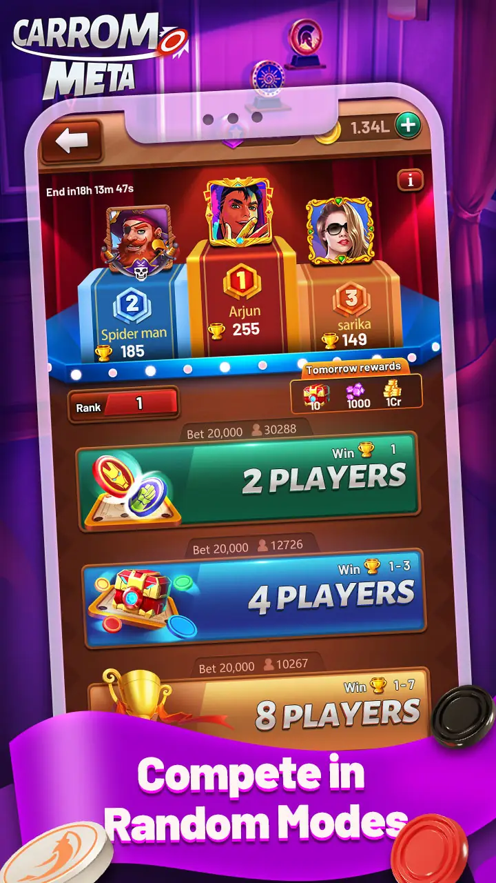 Captura de pantalla Carrom Meta-Board Disc Game 4