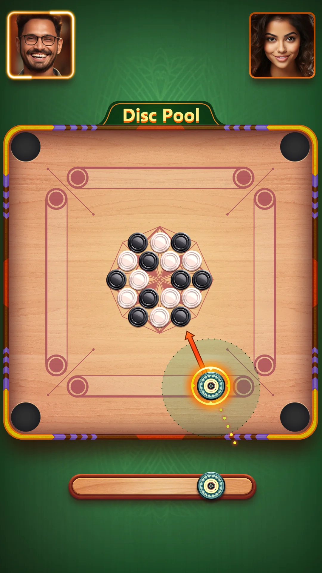 Снимка на екрана Carrom Plus-Disc Board Game 2