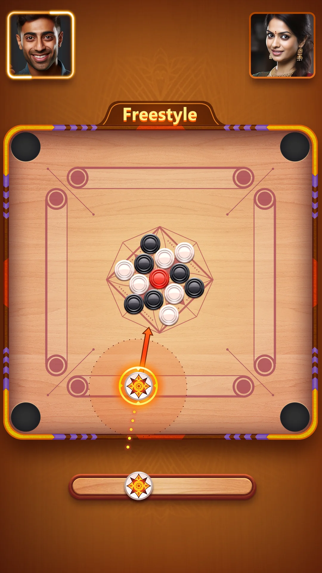 Снимка на екрана Carrom Plus-Disc Board Game 3