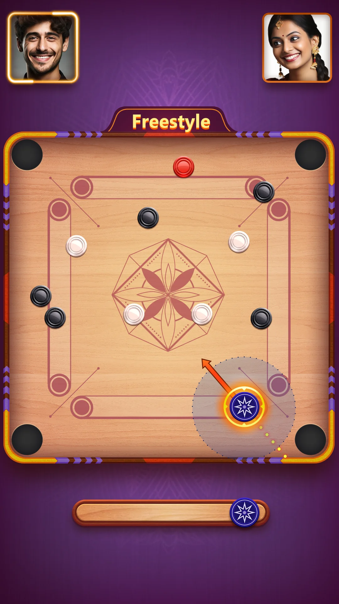 Снимка на екрана Carrom Plus-Disc Board Game 6
