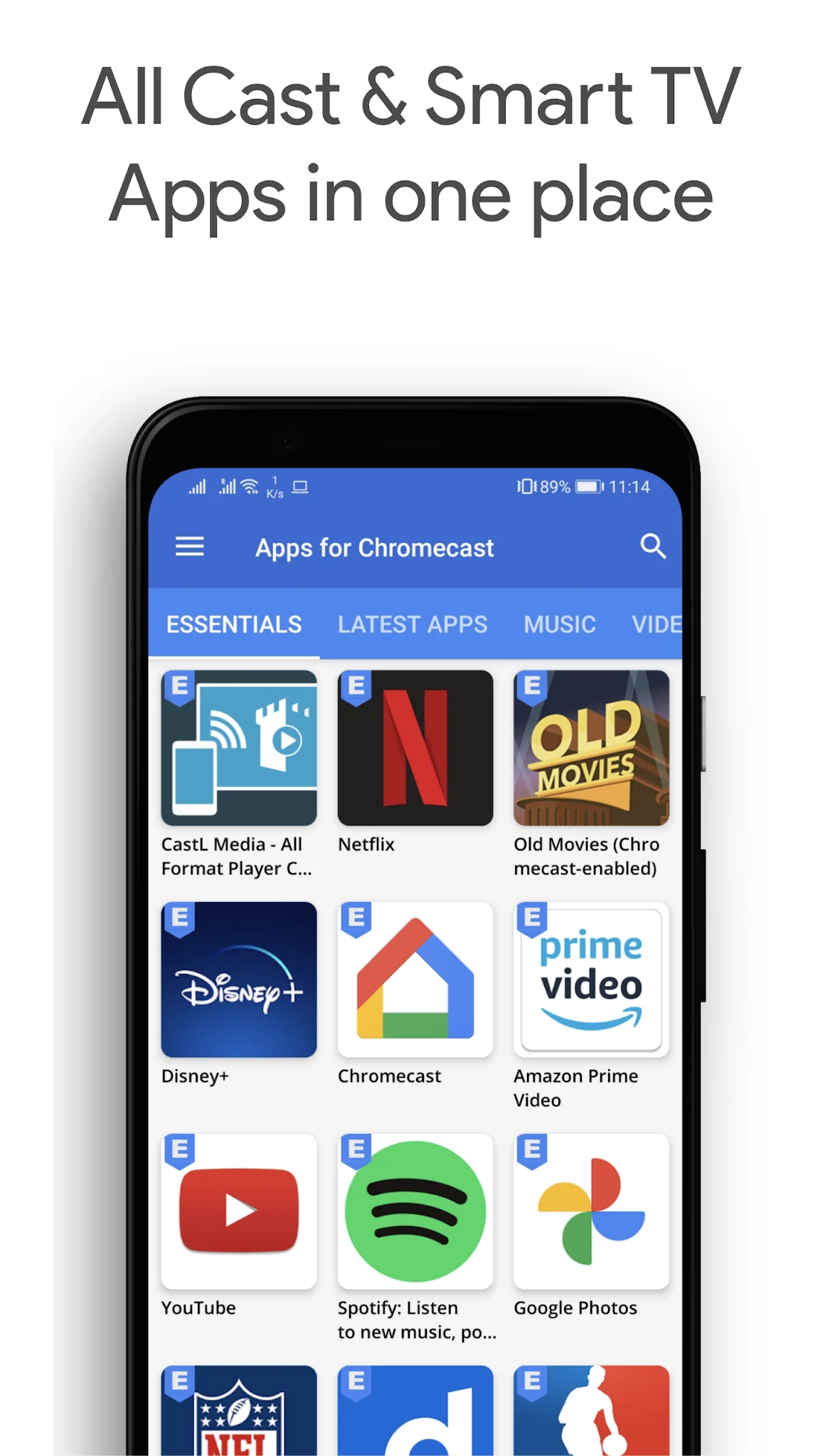 Captura de pantalla Apps para Chromecast 2