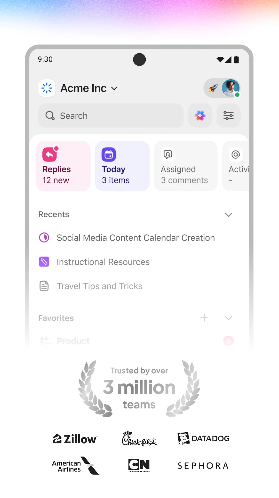 Скриншот ClickUp: Tasks, Chat, Docs, AI 2
