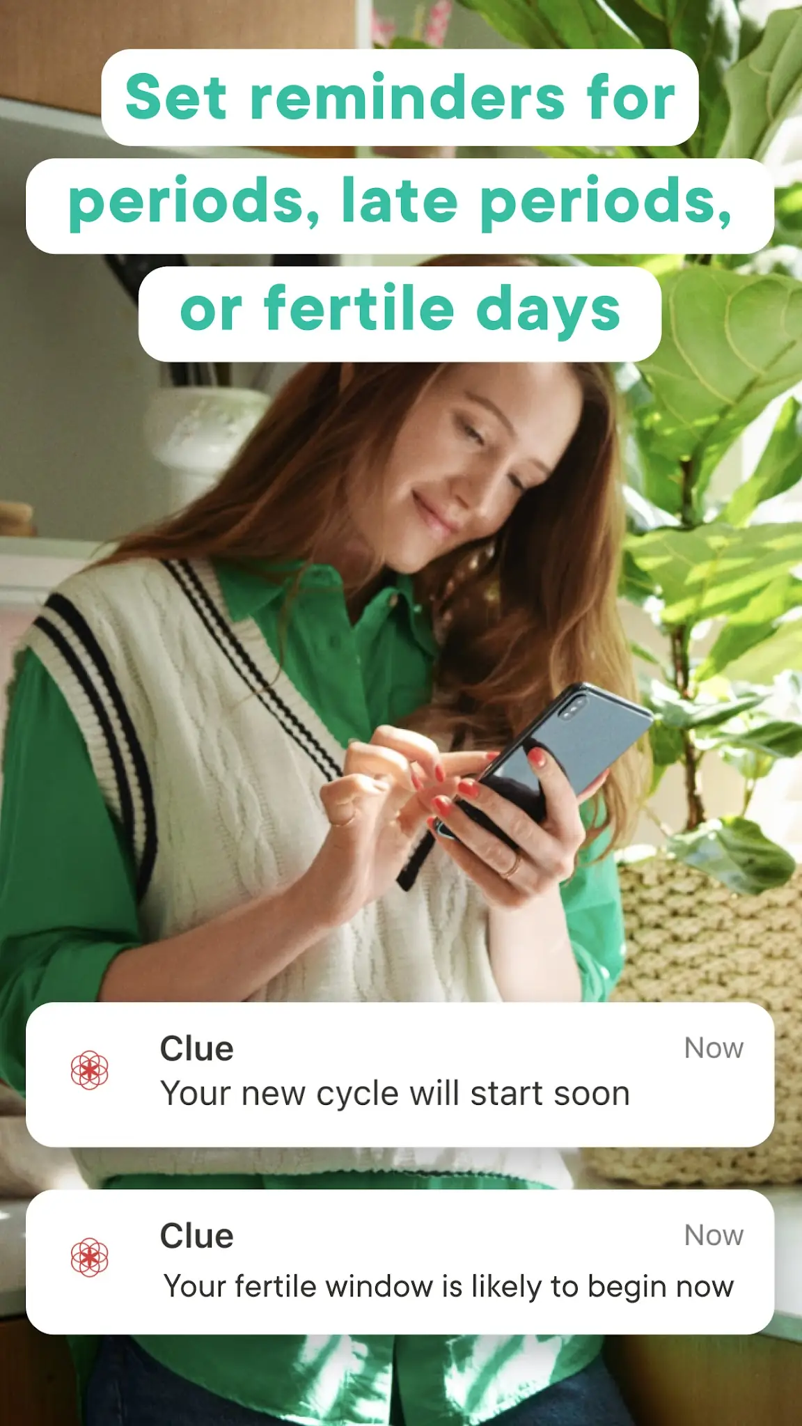 Zrzut ekranu Clue kalendarz miesiączkowy 6