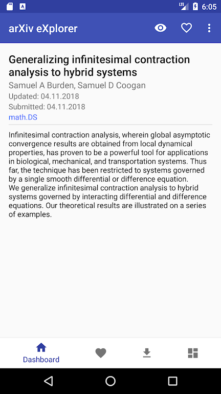 Screenshot arXiv eXplorer 4