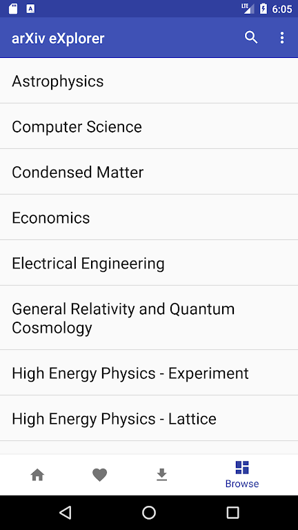 Screenshot arXiv eXplorer 6