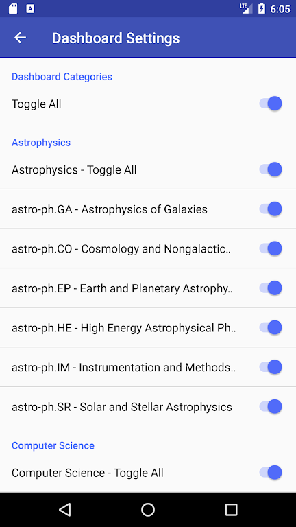 Screenshot arXiv eXplorer 8