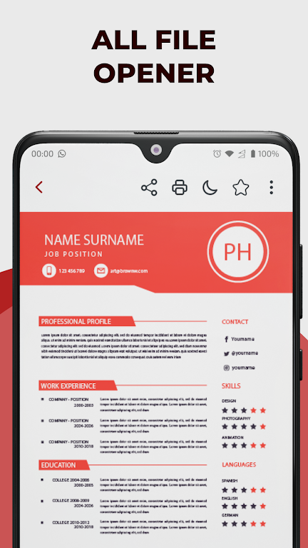 لقطة شاشة PDF Reader and Photo to PDF %د