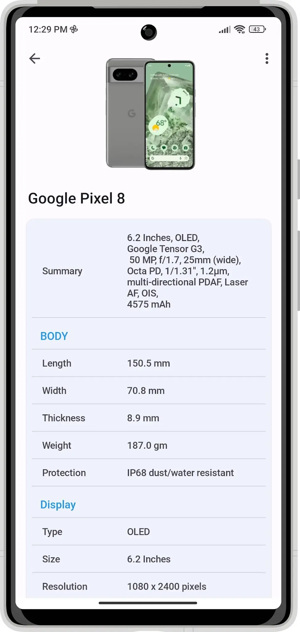 Zrzut ekranu CPU X - Device & System info 3
