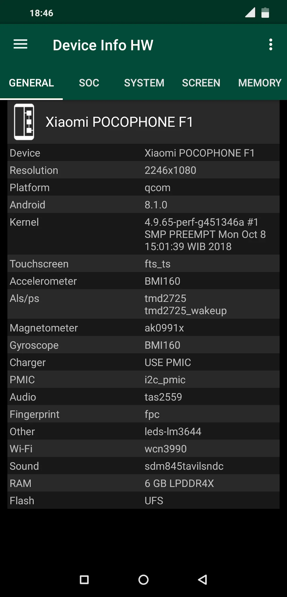 Screenshot Device Info HW 5