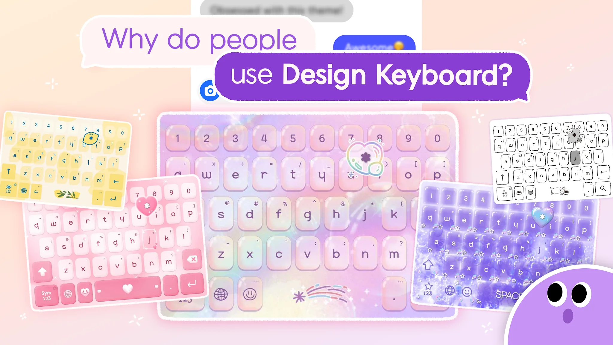 Снимка на екрана Design Keyboard - Fonts, Emoji 1