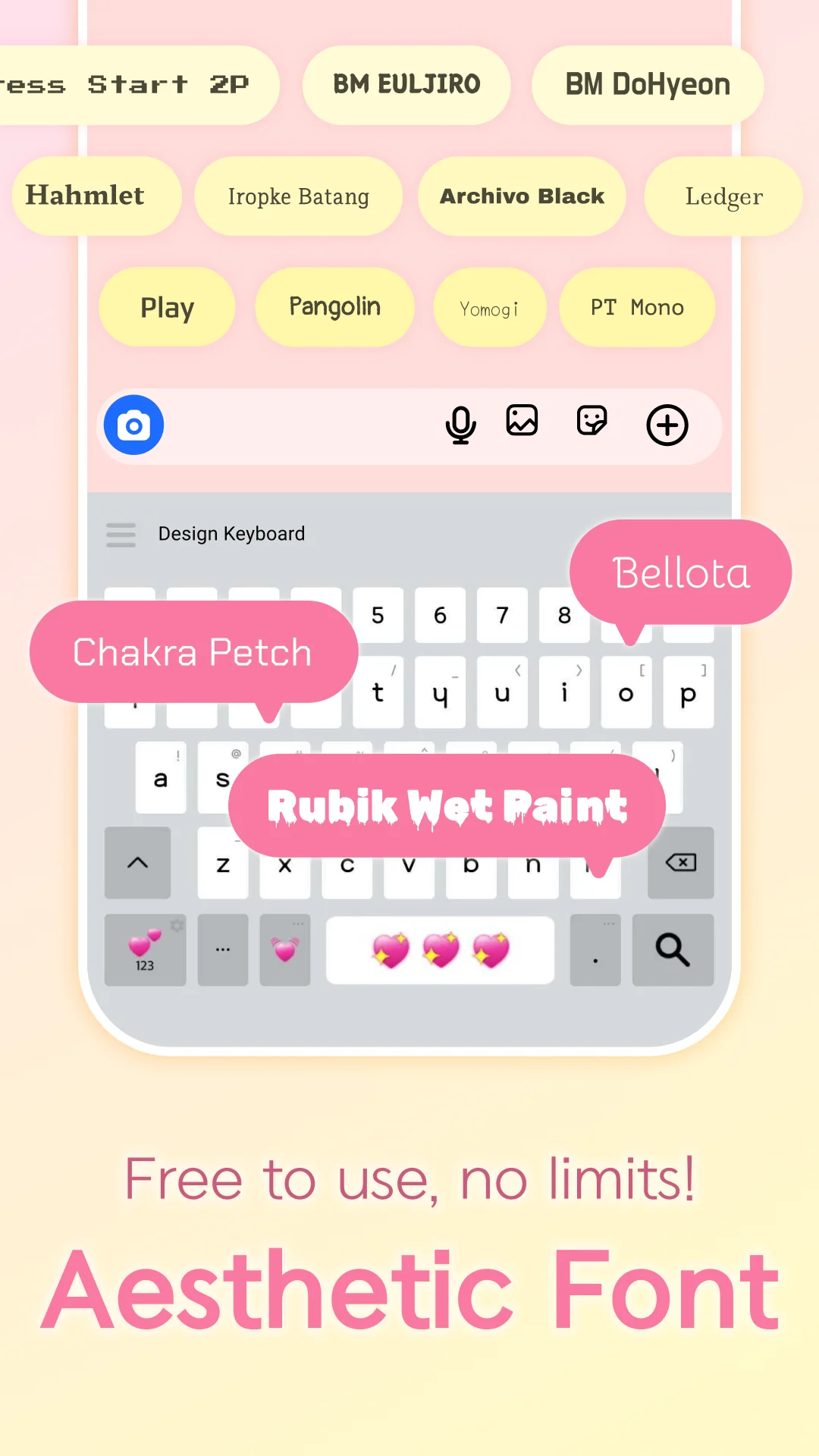 Снимка на екрана Design Keyboard - Fonts, Emoji 3