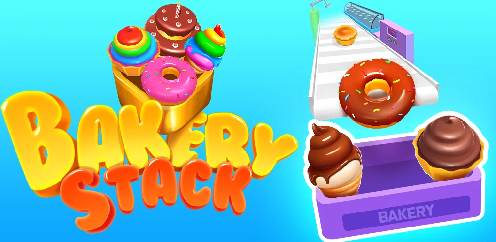 Bakery Stack: Cooking Games játszma, meccs borítókép Androidhoz