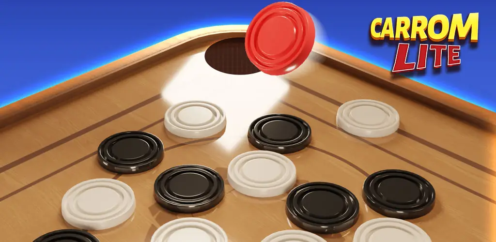 Carrom Lite-Board Offline Game игра обложка для Android