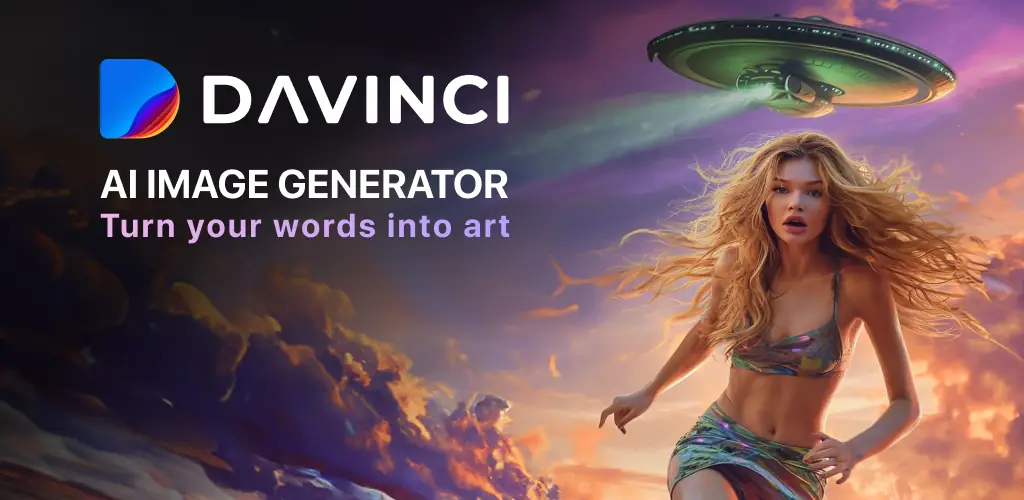 DaVinci - KI Bild Generator App Titelbild für Android