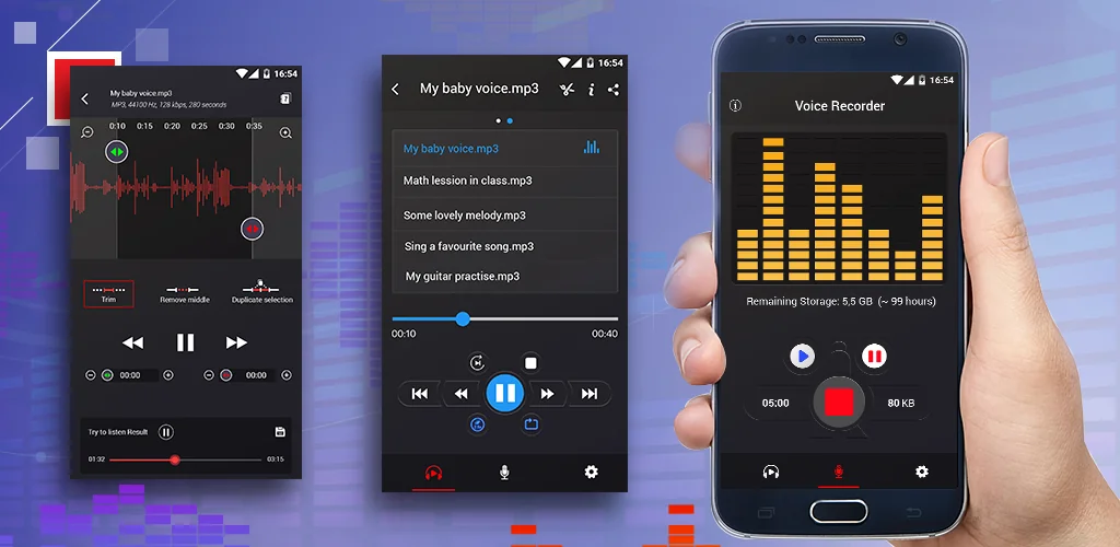 диктофон приложение обложка для Android