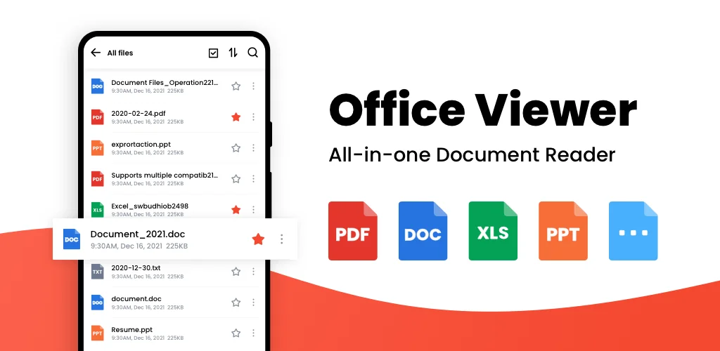 ऑफिस रीडर: PDF, Excel, Word अनुप्रयोग Android के लिए कवर आर्ट