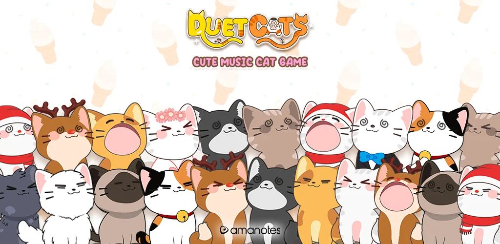 Duet Cats: Linda e gatos fofos jogo arte da capa para Android