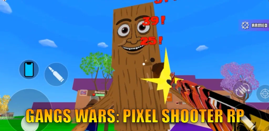 스크린샷 Gangs Wars: Pixel Shooter RP 1