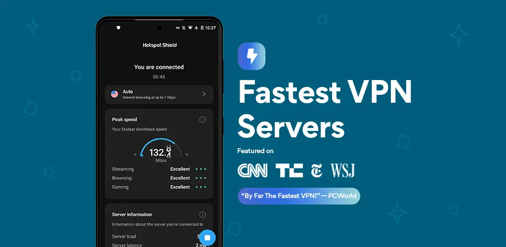 HotspotShield VPN & Wifi Proxy برنامج غلاف فني للأندرويد