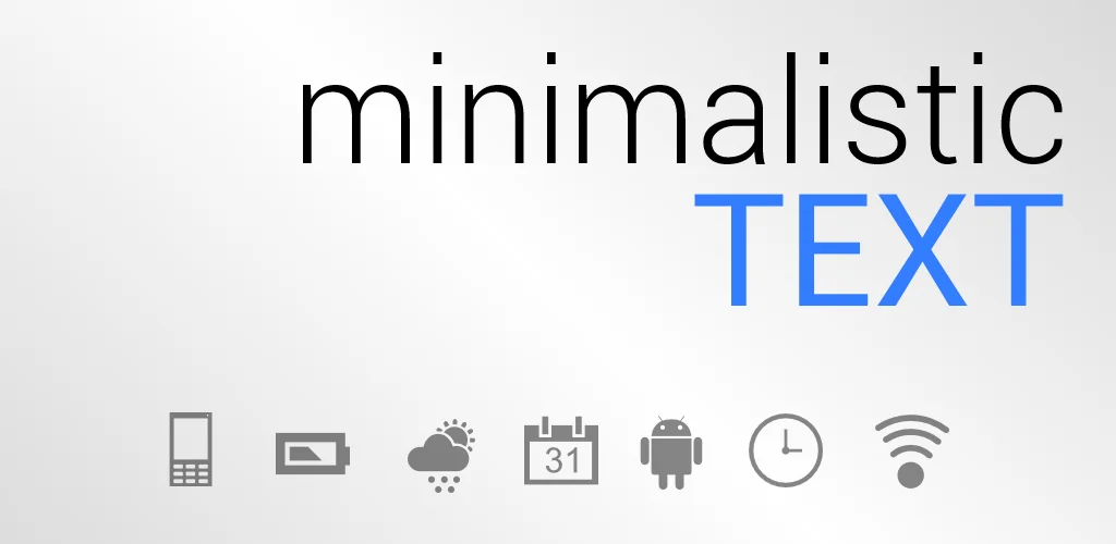 Minimalistic Text: Widgets додаток обкладинка для Android