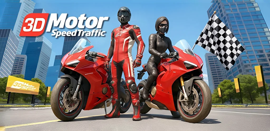 Motor Speed Traffic 3D Spiel Titelbild für Android