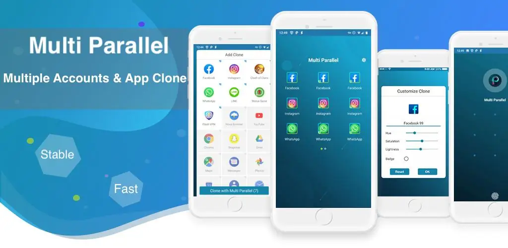 Multi Parallel: Multi Accounts अनुप्रयोग Android के लिए कवर आर्ट